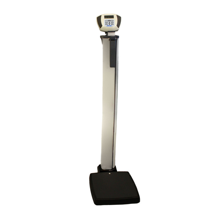 Column Scale with Height Rod Health O Meter Digital Display 600 lb/ 272 kg Capacity Gray AC Adapter / Battery Operated 600KL Each/1