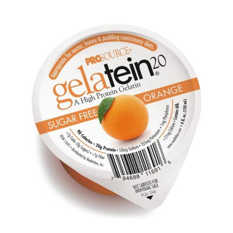 Oral Protein Supplement Gelatein 20 Orange Flavor Ready to Use 4 oz. Cup 11691
