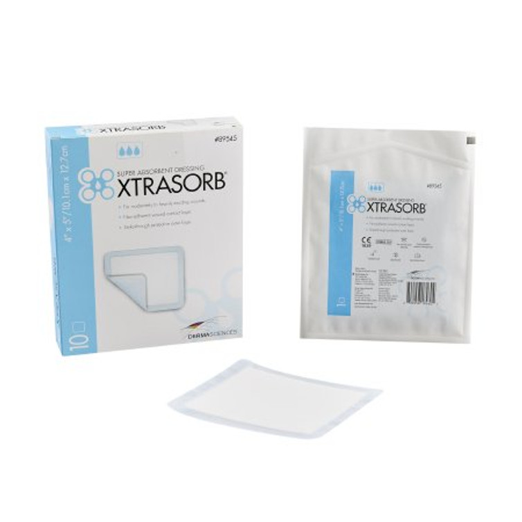 Gelling Foam Dressing Xtrasorb Classic 4 X 5 Inch Rectangle Non-Adhesive without Border Sterile 89545