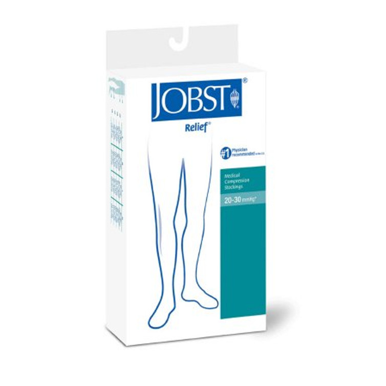 Compression Stocking JOBST Relief Thigh High Small Beige Open Toe 114644 Pair/1