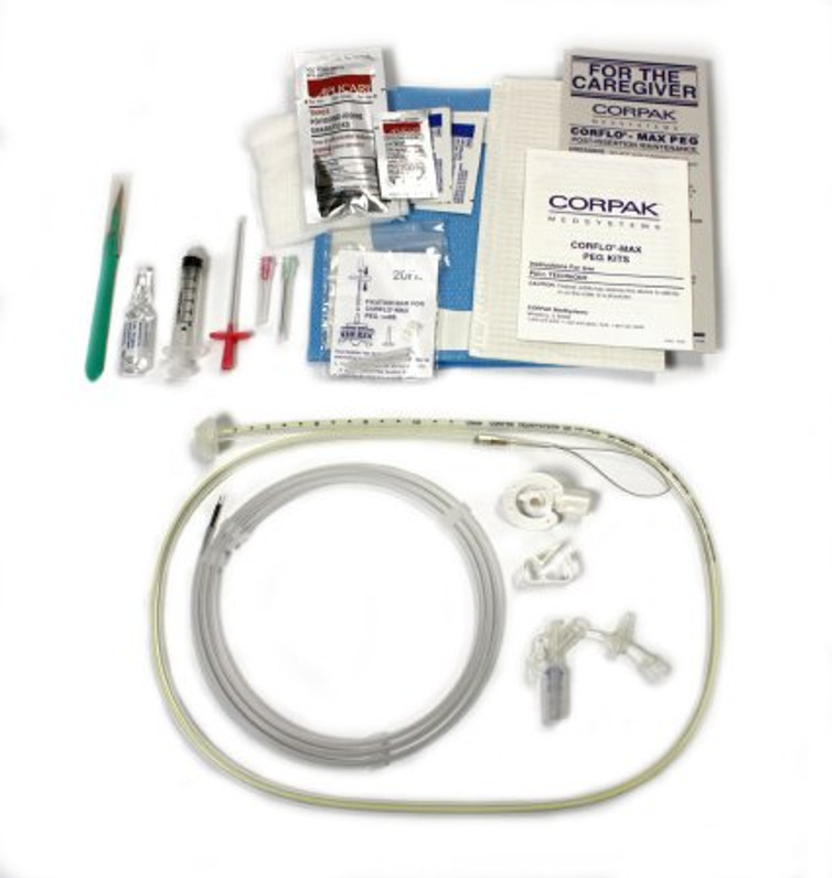 Gastrostomy Feeding Tube Kit CORFLO-cuBBy 14 Fr. 9 Inch Tube Silicone Sterile 35-1415 Each/1