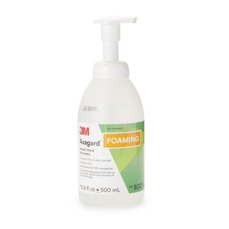 Hand Sanitizer 3M Avagard 16.9 oz. Ethyl Alcohol Foaming Pump Bottle 9321A Case/12