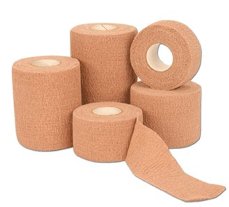 Cohesive Bandage CoFlexLF2 2 Inch X 5 Yard 20 lbs. Tensile Strength Self-adherent Closure Tan Sterile 9200S Case/24