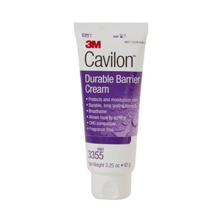 Skin Protectant 3M Cavilon 3.25 oz. Tube Unscented Cream CHG Compatible 3355