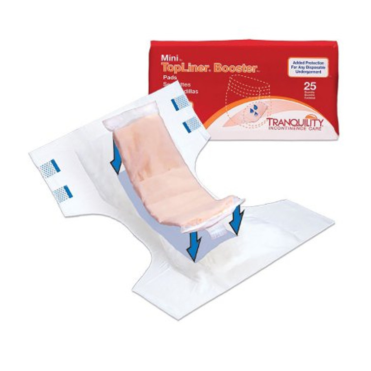 Incontinence Booster Pad TopLiner Mini 2-3/4 X 10-1/2 Inch Moderate Absorbency Polymer Core One Size Fits Most Adult Unisex Disposable 2072
