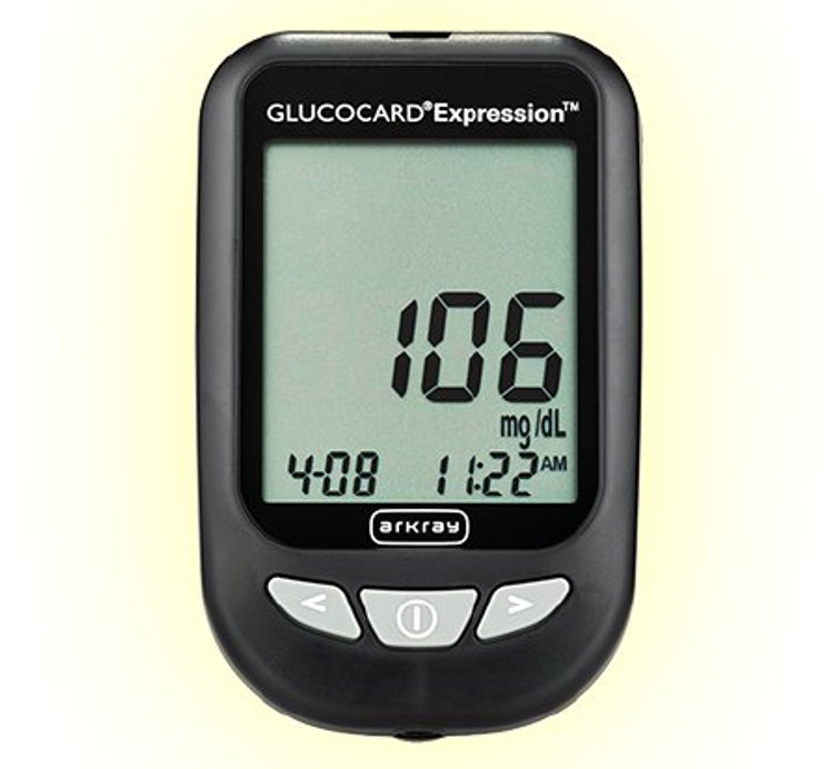 Blood Glucose Meter Glucocard Expresson 6 Second Results Stores Results 7 14 and 30 Day Averaging Auto Coding 571100