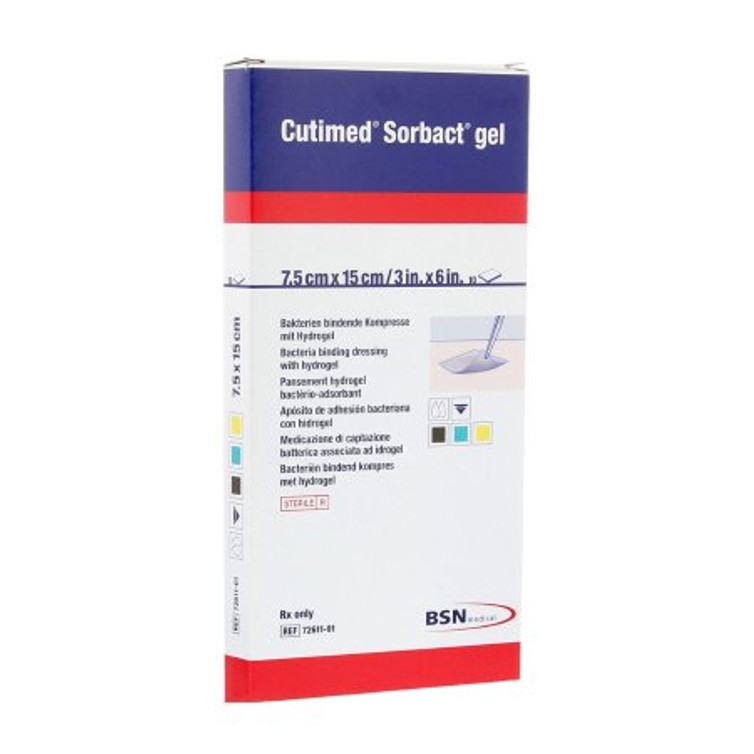 Hydrogel Dressing Cutimed Sorbact 3 X 6 Inch Rectangle Sterile 7261113