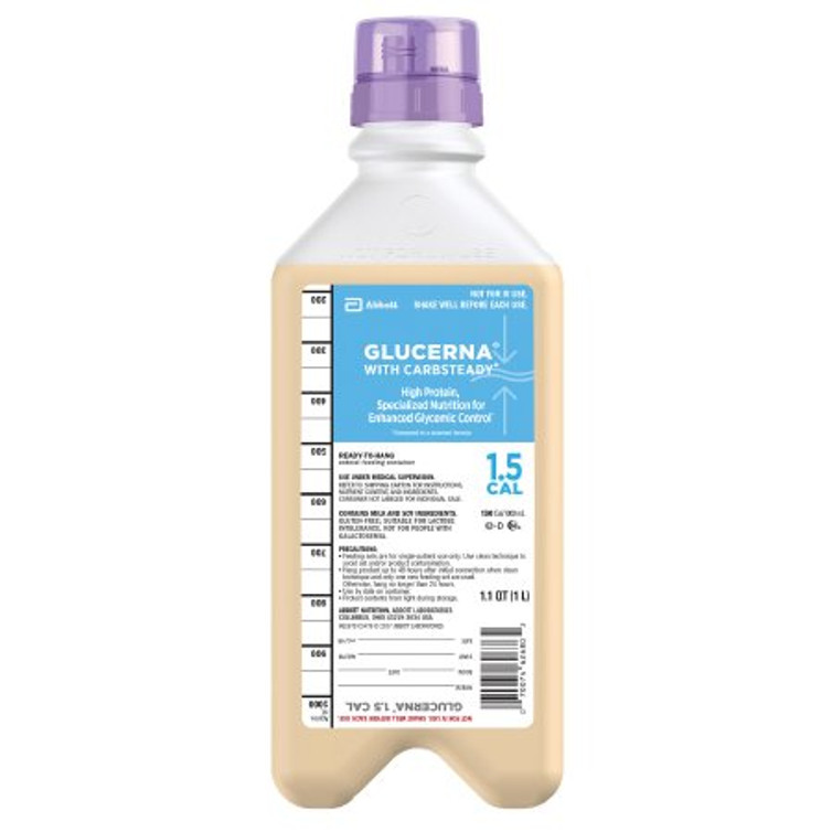 Tube Feeding Formula Glucerna with Carbsteady 1.5 Cal 33.8 oz. Carton Ready to Hang Unflavored Adult 62679