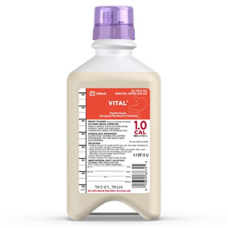 Tube Feeding Formula Vital 1.0 Cal 33.8 oz. Bottle Ready to Hang Vanilla Flavor Adult 62711