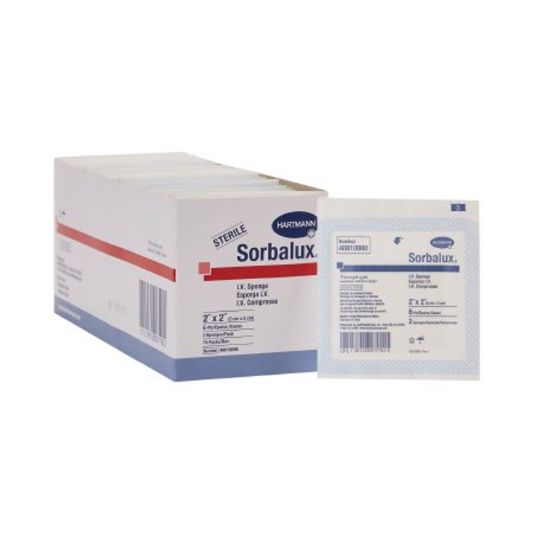 Split Sponge Sorbalux Polyester / Rayon 2 X 2 Inch Sterile 48810000