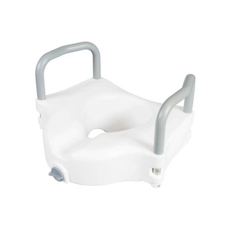 Raised Toilet Seat with Arms Classics 4-1/2 Inch Height White 300 lbs. Weight Capacity FGB31877 0000