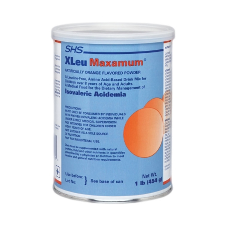 Isovaleric Acidemia Oral Supplement XLeu Maxamum Orange Flavor 1 lb. Can Powder 49816