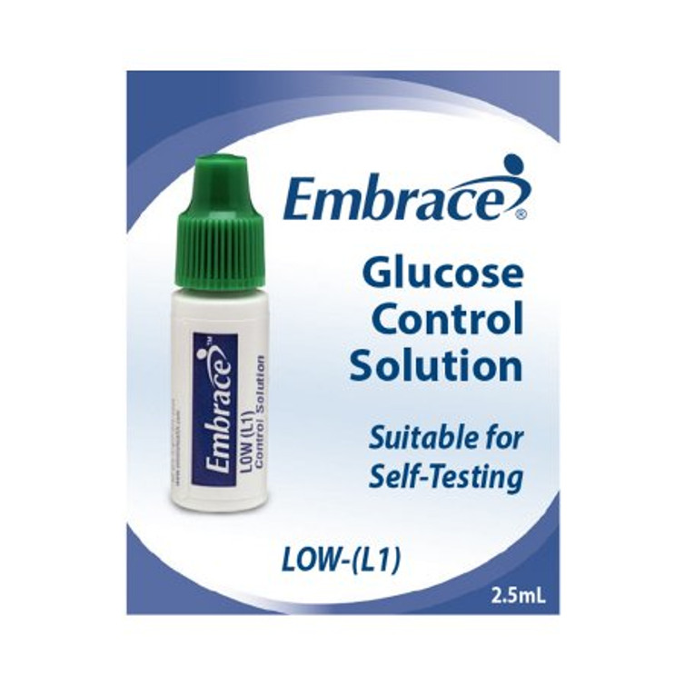 Blood Glucose Control Solution Embrace Blood Glucose Testing 2.5 mL Level 1 APX02AB0310
