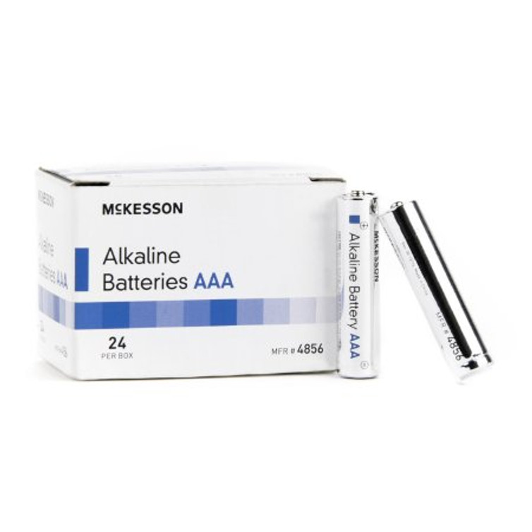 Alkaline Battery McKesson AAA Cell 1.5V Disposable 24 Pack 4856