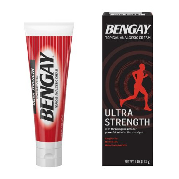 Topical Pain Relief Bengay Ultra Strength 30% - 10% - 4% Strength Camphor / Menthol / Methyl Salicylate Cream 4 oz. 510819400