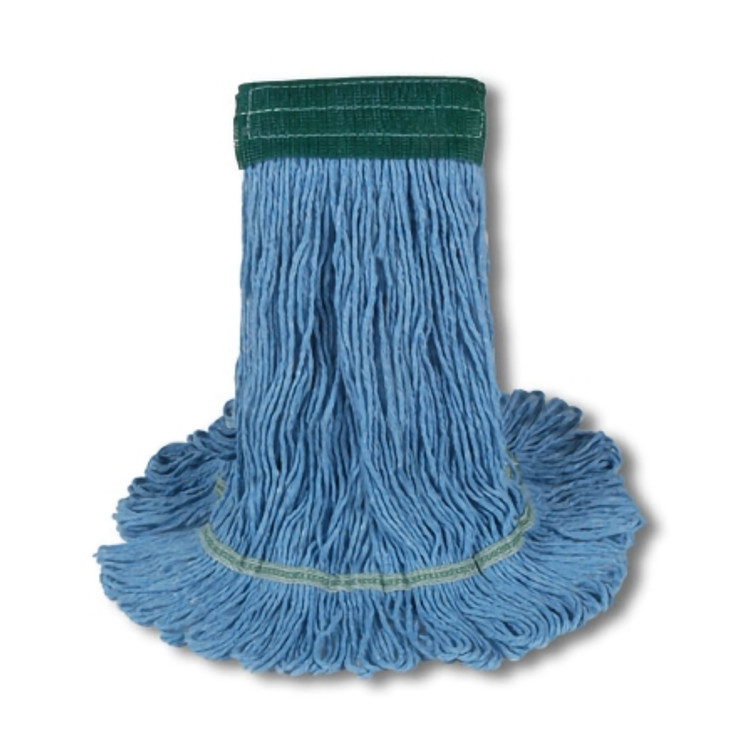 Wet String Mop Head O Dell 900 Series Looped-end Medium Blue Cotton / Rayon Reusable 900M/BLUE