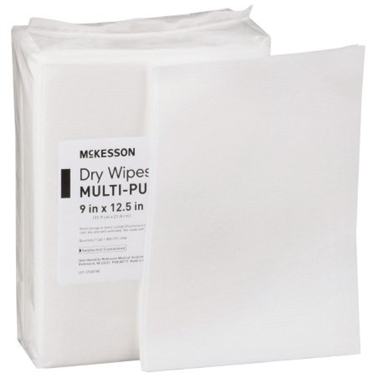 Task Wipe McKesson Medium Duty White NonSterile 9 X 12-1/2 Inch Disposable 46085