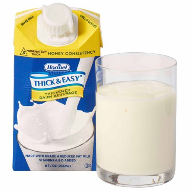 Thickened Beverage Thick Easy Dairy 8 oz. Carton Milk Flavor Ready to Use Honey Consistency 41805