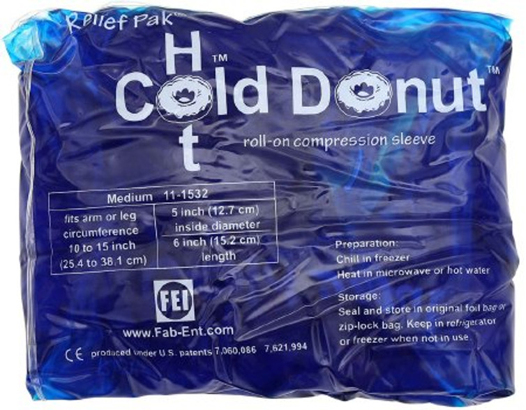 Hot / Cold Pack Sleeve Relief Pak Cold n Hot Donut General Purpose Small 4 to 10 Inch Inner Circumference Polyurethane / Gel Reusable 11-1531 Each/1