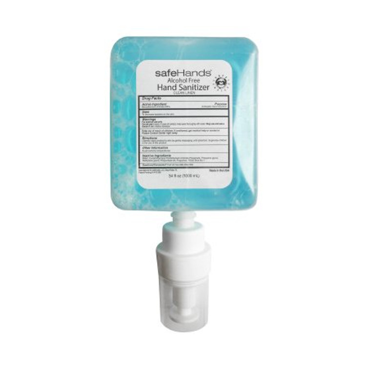 Alcohol-Free Hand Sanitizer safeHands 1 000 mL BZK Benzalkonium Chloride Foaming Dispenser Refill Bottle SHC-1008-4