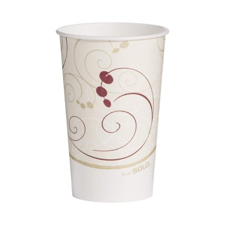 Drinking Cup Solo 16 oz. Symphony Print Wax Coated Paper Disposable RP16P-J8000