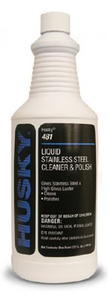 Husky Stainless Steel Cleaner Oil Based Manual Pour Liquid 32 oz. Bottle Lemon Scent NonSterile HSK-481-03