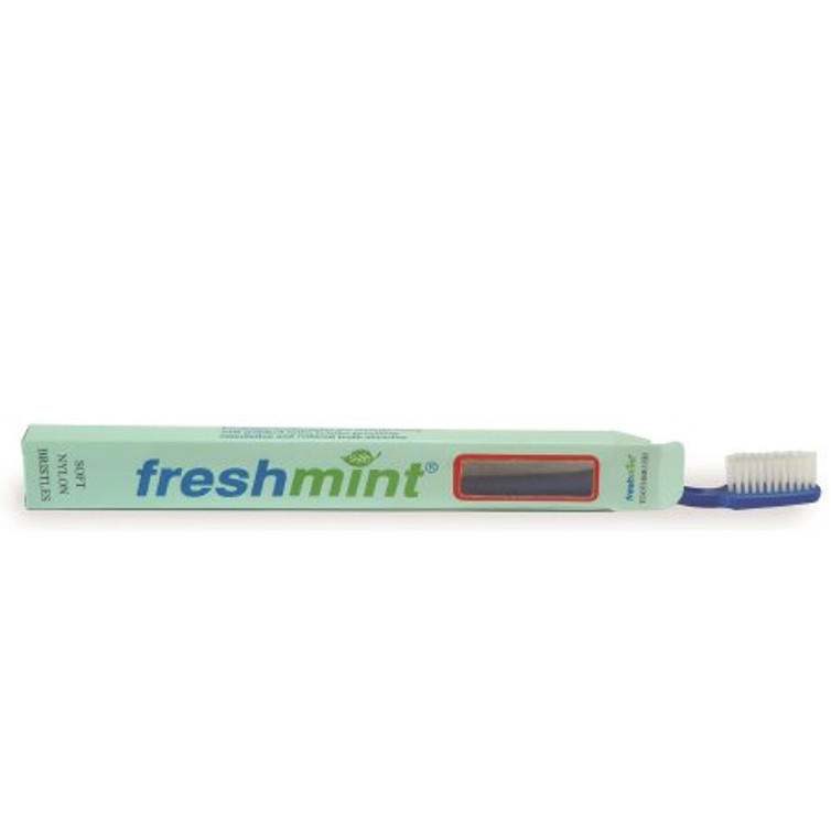 Toothbrush Freshmint Assorted Colors Adult Nylon TBBX