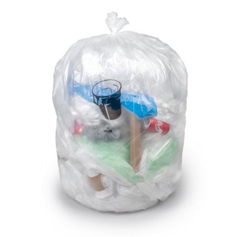 Trash Bag Colonial Bag 30 gal. Clear LLDPE 1.2 Mil. 26 X 42 Inch X-Seal Bottom Flat Pack CXC42H Case/1