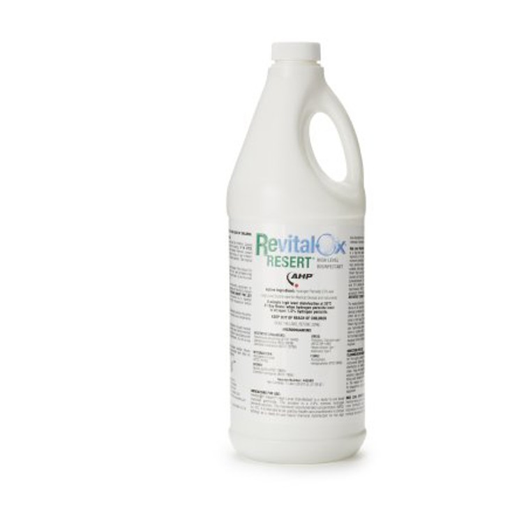 Hydrogen Peroxide High-Level Disinfectant Revital-Ox RESERT RTU Liquid 1 Liter Bottle Max 21 Day Reuse 4455N9