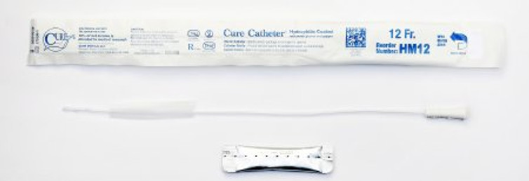 Urethral Catheter Cure Catheter Straight Tip Hydrophilic Coated Plastic 12 Fr. 16 Inch HM12