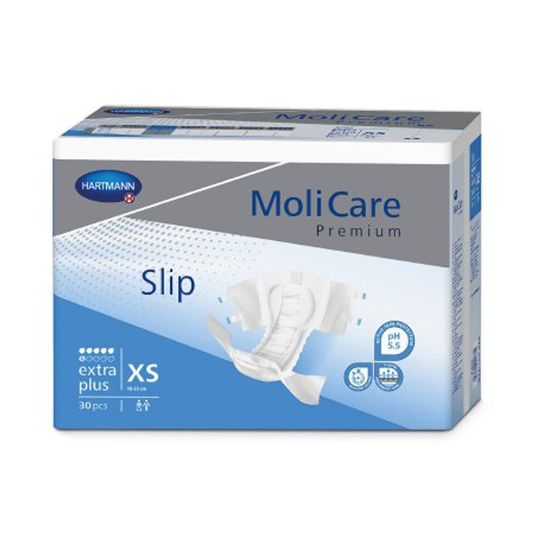 Unisex Adult Incontinence Brief MoliCare Premium Extra Plus X-Small Disposable Heavy Absorbency 169248