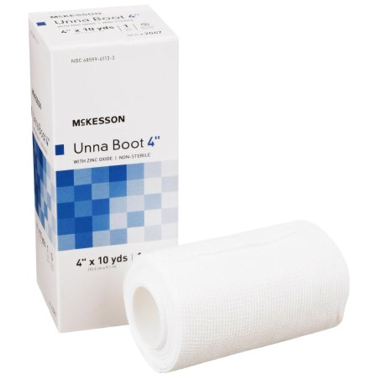 Unna Boot McKesson 4 Inch X 10 Yard Cotton Zinc Oxide NonSterile 2067