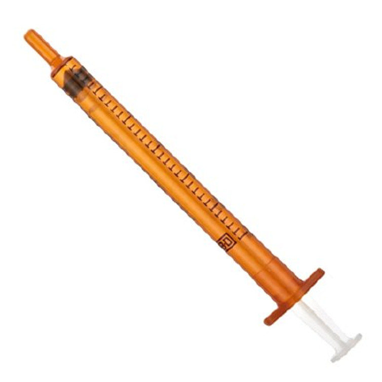 Oral Medication Syringe 1 mL Bulk Pack Luer Slip Tip Without Safety 305207