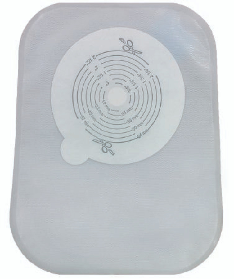 Filtered Ostomy Pouch Securi-T One-Piece System 8 Inch Length 1/2 to 2-1/2 Inch Stoma Closed End Trim To Fit 7608001 Box/30