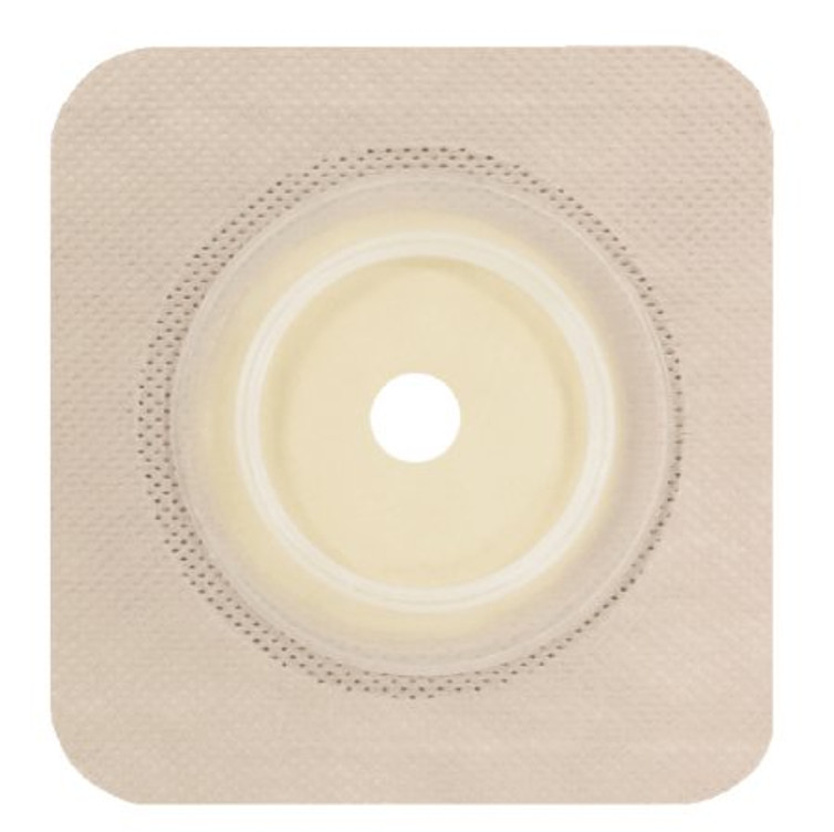 Ostomy Barrier Securi-T Trim to Fit Standard Wear Flexible Tape 57 mm Flange Red Code System Up to 1-3/4 Inch Opening 5 X 5 Inch 7305214 Box/10