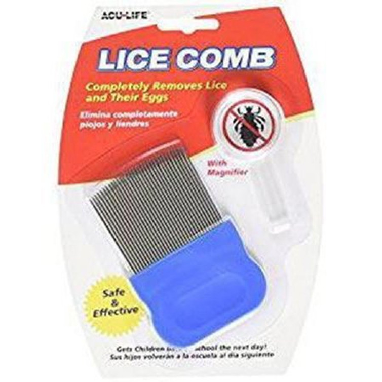 Lice Comb Acu-Life Silver Metal 07957300919 Each/1