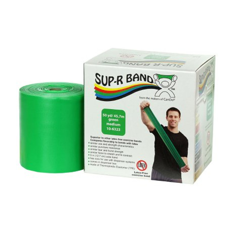 Exercise Resistance Band Sup-R Band Yellow 5 Inch X 50 Yard X-Light Resistance 10-6321 Each/1