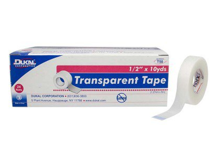 Medical Tape Dukal LLDPE 1 Inch X 10 Yard Transparent NonSterile T110