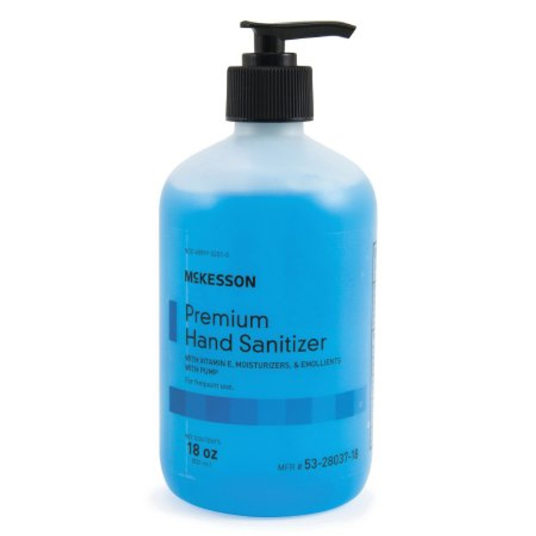 Hand Sanitizer McKesson Premium 18 oz. Ethyl Alcohol Gel Pump Bottle 53-28037-18