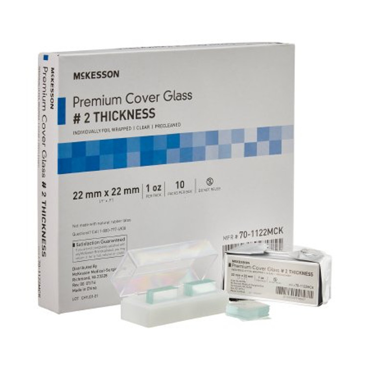 Cover Glass McKesson Square No. 2 Thickness 22 X 22 mm 70-1122MCK