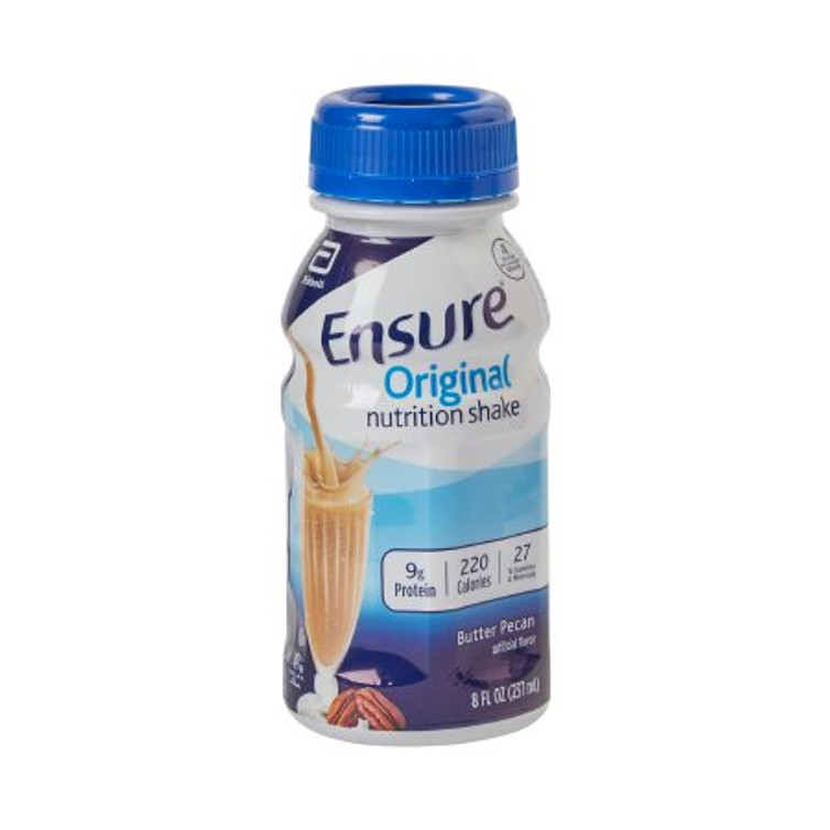 Oral Supplement Ensure Original Shake Butter Pecan Flavor Ready to Use 8 oz. Bottle 57240