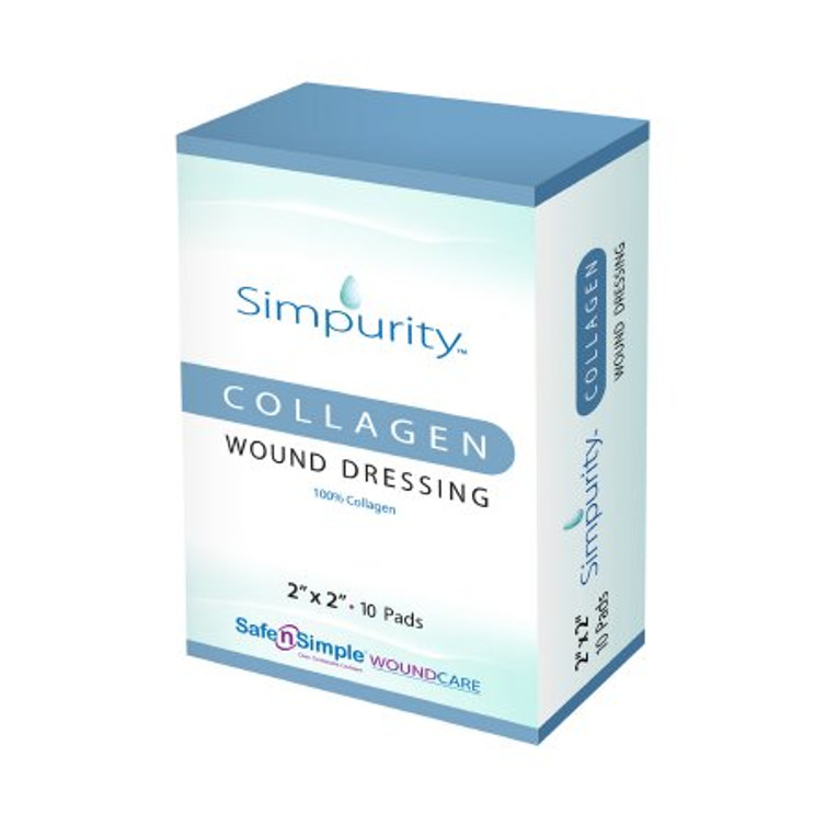 Collagen Dressing Simpurity Collagen 2 X 2 Inch 10 per Pack SNS50002