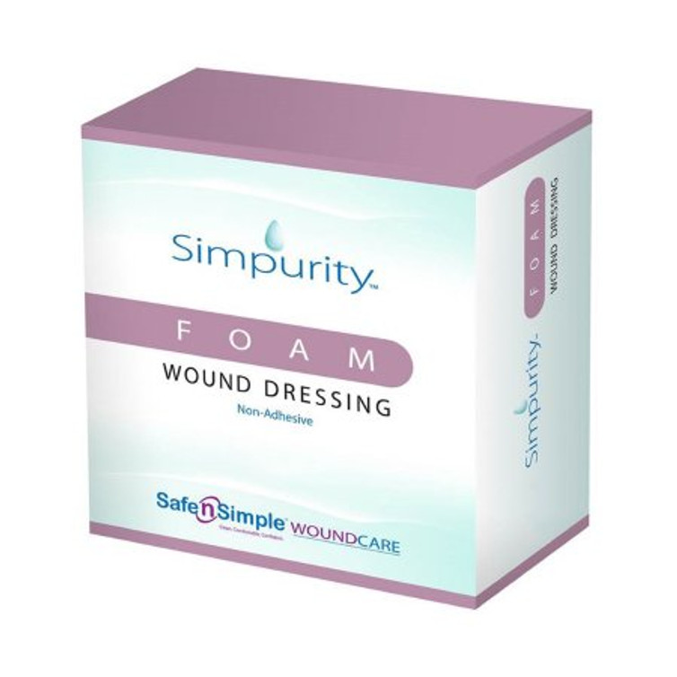 Foam Dressing Simpurity 2 X 2 Inch Square Non-Adhesive without Border Sterile SNS51W02