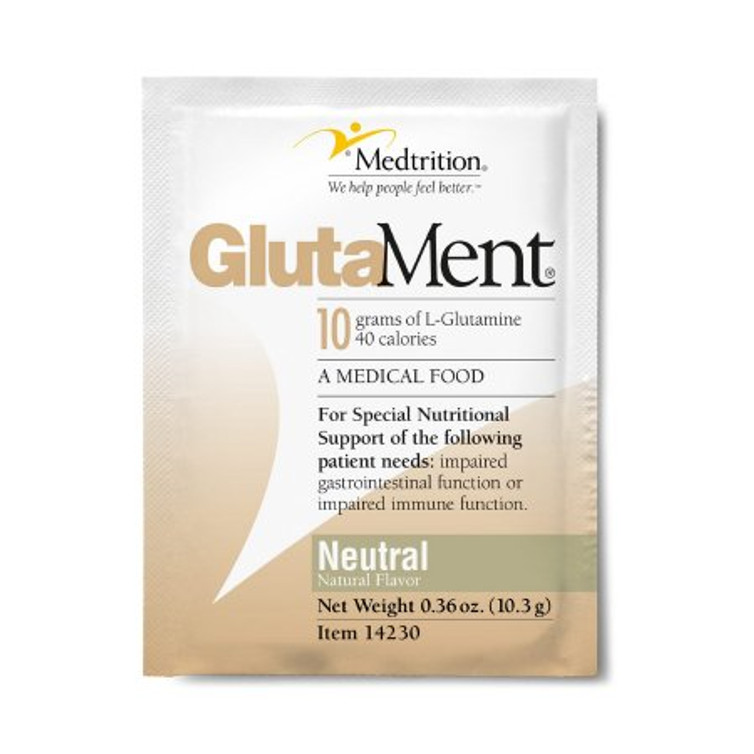 Oral Supplement GlutaMent Neutral Flavor Powder 10.3 Gram Individual Packet 14230