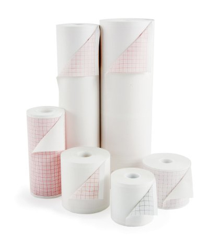 Diagnostic Recording Paper McKesson Thermal Paper 8-1/2 Inch X 138 Foot Z-Fold Red Grid 26-007988