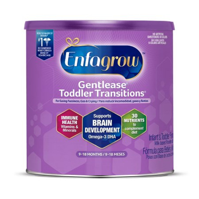 Pediatric Oral Supplement Enfagrow Gentlease Toddler Transitions Unflavored 20 oz. Can Powder 146110