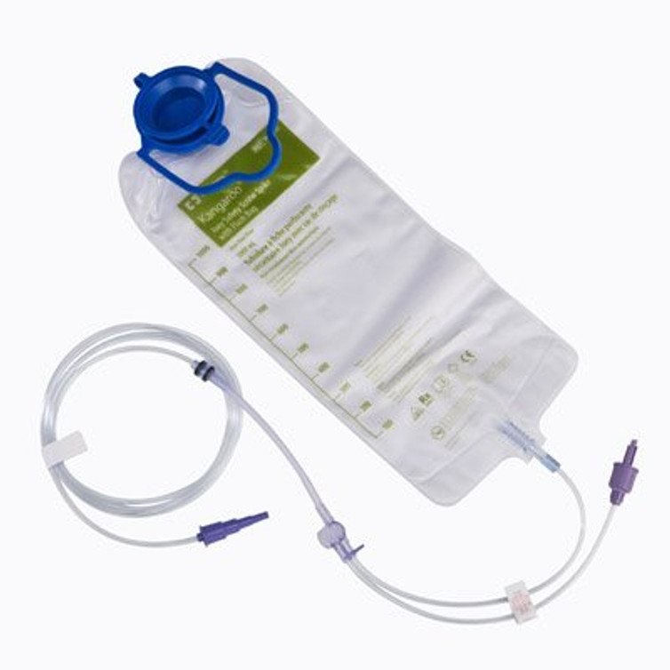 Enteral Feeding Pump Spike Set with Bag Kangaroo Joey ENPlus 1000 mL DEHP-Free PVC 765100