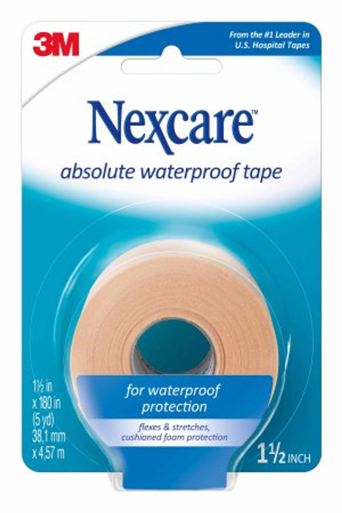 Medical Tape Nexcare Absolute Waterproof Foam 1-1/2 Inch X 5 Yard Tan NonSterile 732