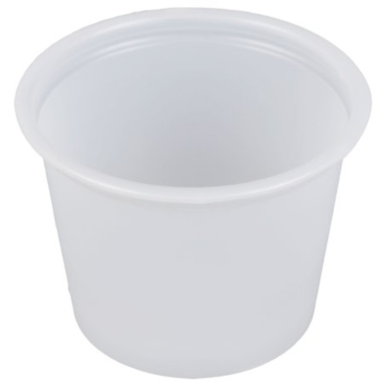 Souffle Cup Solo 1 oz. Translucent Plastic Disposable P100N