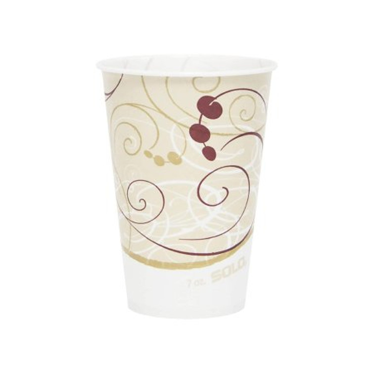 Drinking Cup Solo 7 oz. Symphony Print Wax Coated Paper Disposable R7N-J8000